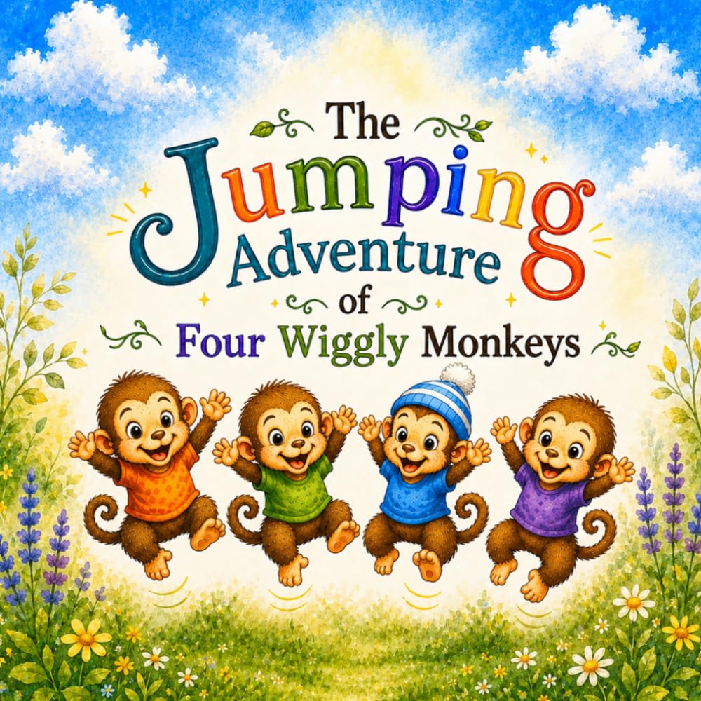 The Jumping Adventure of Four Wiggly Monkeys