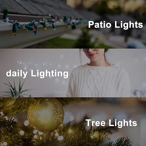 Miniatura 5 de Clips de luz navideños, clips de luz de Navidad, ganchos de canaleta para colgar al aire libre para decoración de Navidad, cadena de luces