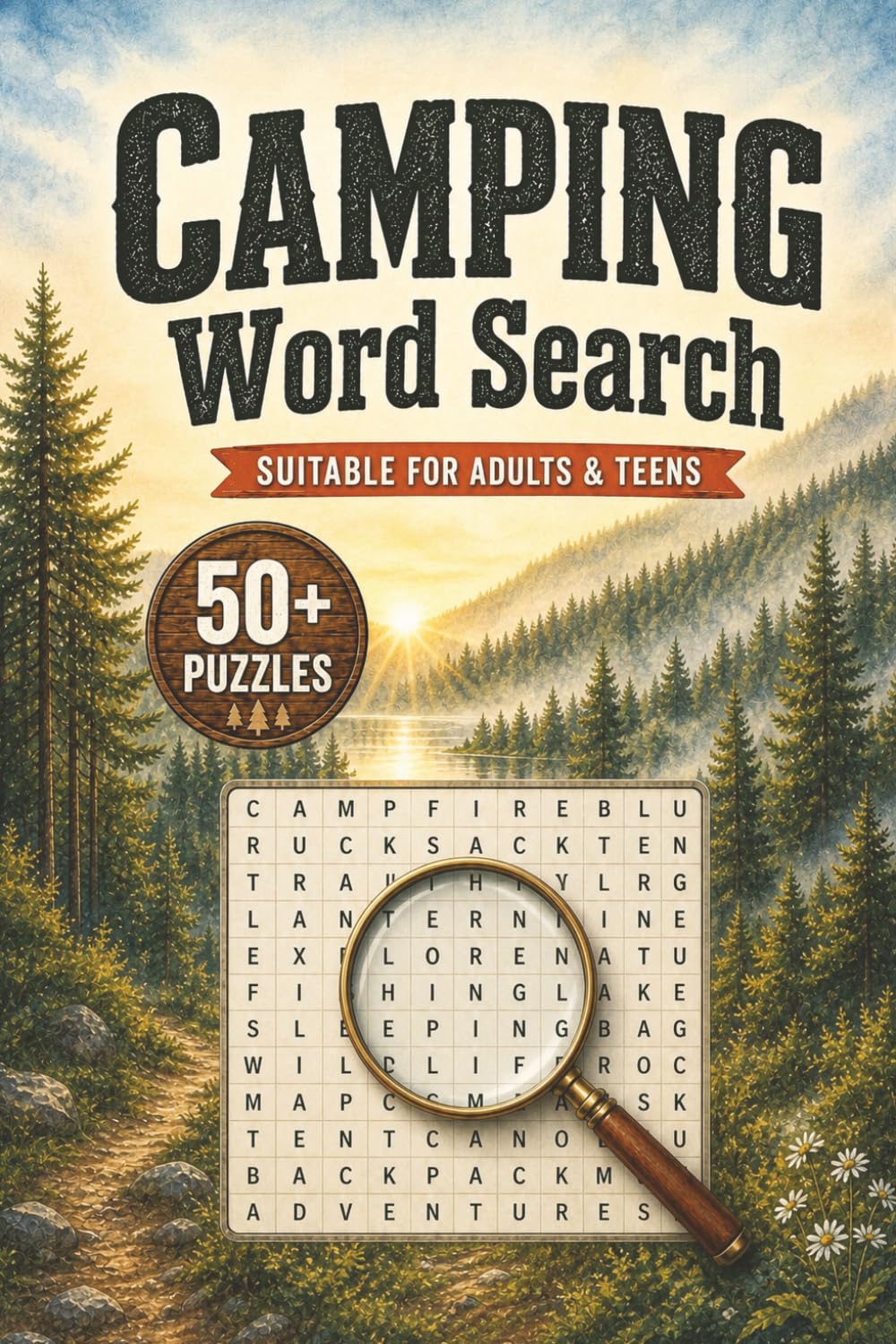 Camping Word Search: Camping Themed Puzzles | Suitable for Adults & Teens | 6 x 9 Inches, 110 Pages | 50+ Puzzles | Solutions Included