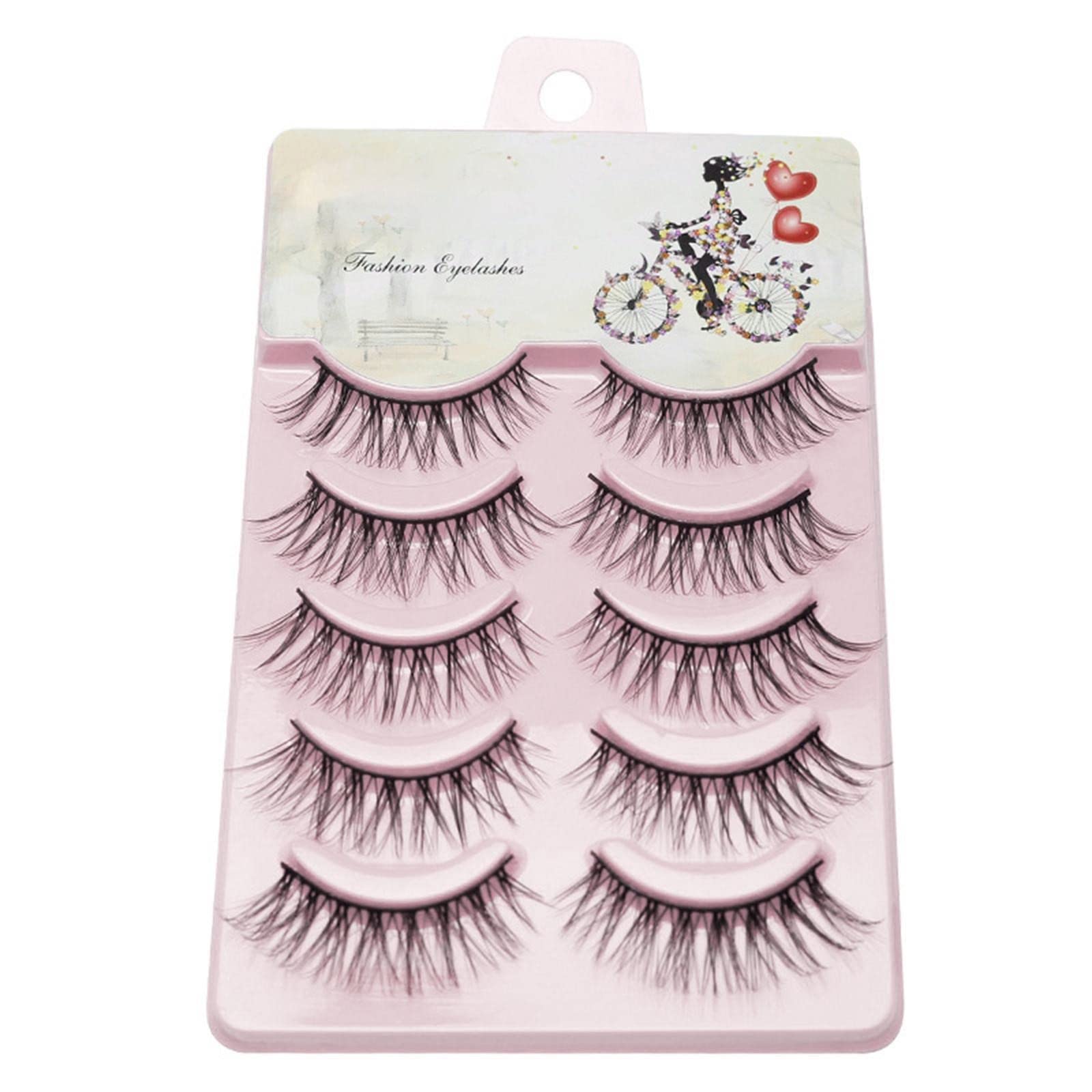 Natural Strips Practice Cat Eyelashes Thin Mink 8d Look False Handmade Pairs Eyelashes Style 5 Eye Faux Natural