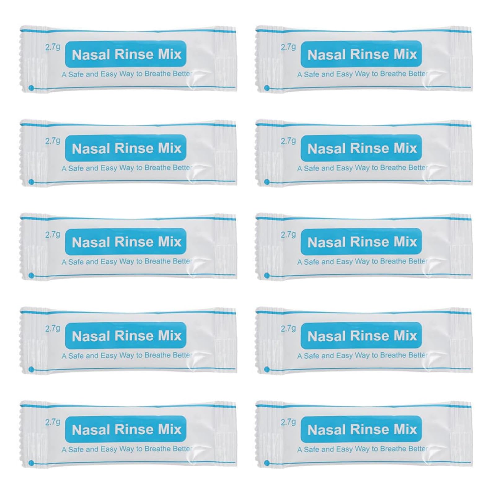 Neti Pot Salt Sinus Rinse Salt 60 Packets Individually Nasal Rinse Salt Saline Packets for Nasal Irrigation System Nasal Flush Saline