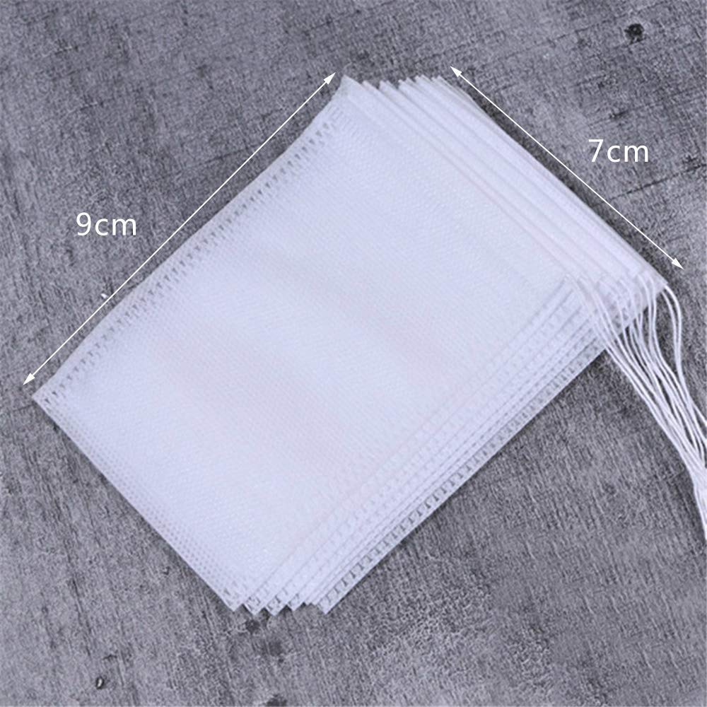 200 Bustine Te Vuote 7x9 Cm - Filtranti, Con Cordino, Per Tè Sfuso, Caffè, Erbe, Usa E Getta - Foto 13