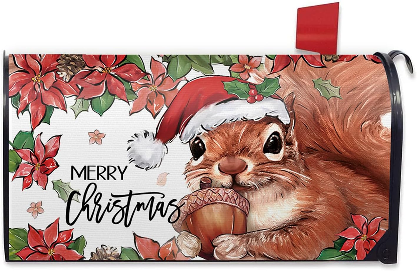 Christmas Vacation Mailbox Cover Magnetic Standard Size 20.5" x 18", Xmas Classic Movie Truck Pine Tree Decorative Post Letter Box Wrap Decor, Winter Holiday Garden Yard Outdoor Decoration
