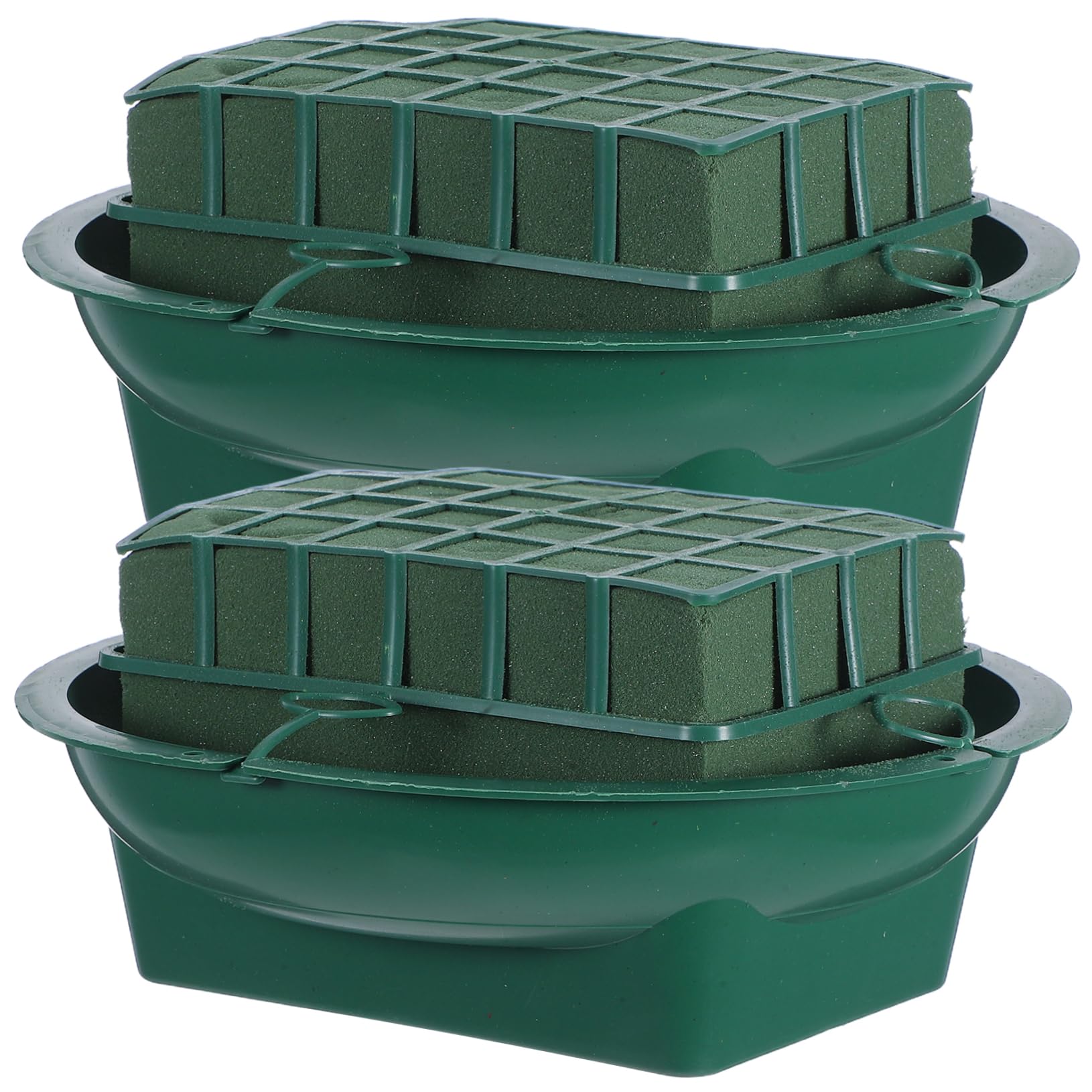 VICASKY Round Floral Foam Bowl Green Plant Potting Mud for Floral Arrangement Containers