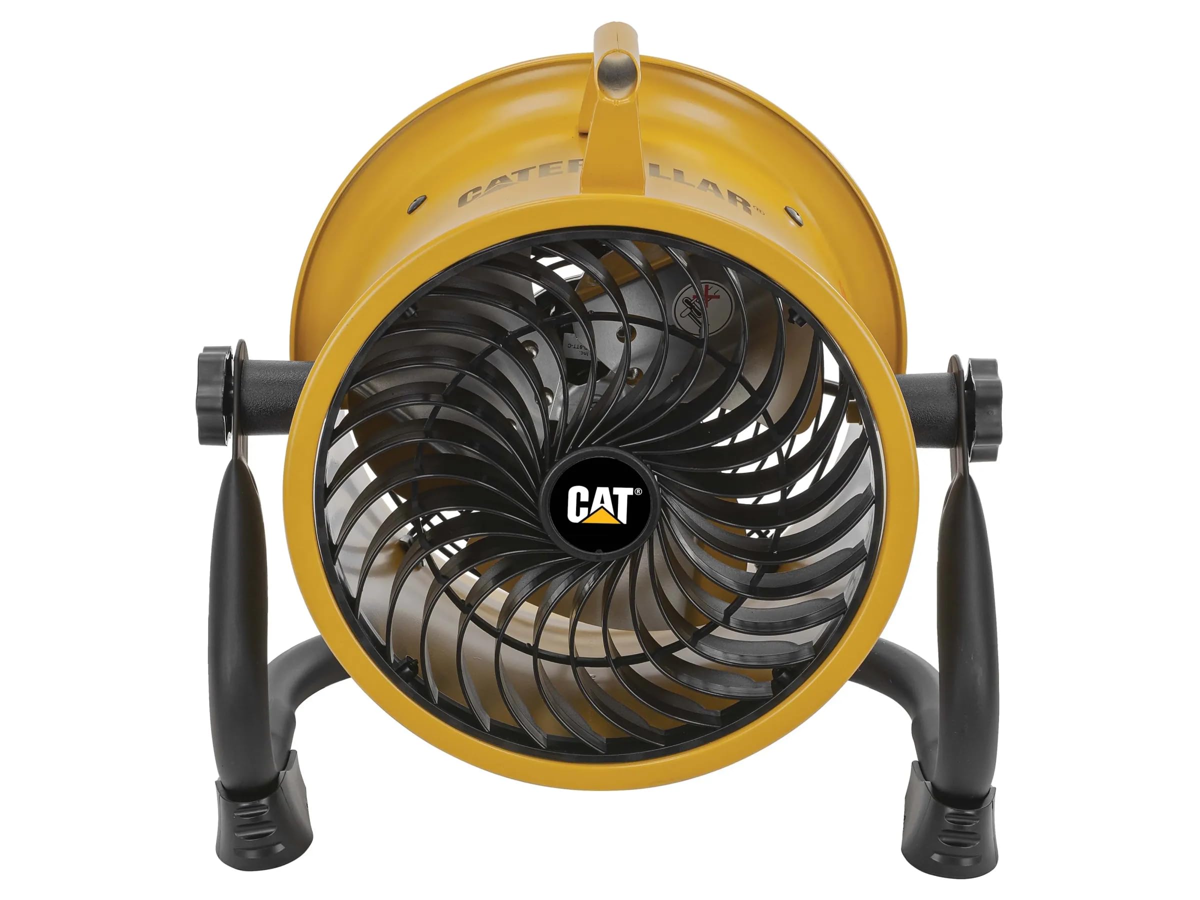 CAT Caterpillar HVD-9AC Ventilatore da Pavimento Industriale Ø23 cm 90W 4 Velocità Alta Velocità 27 m³/min Pale in Alluminio Orientabile Montaggio a Parete Compatto e Potente