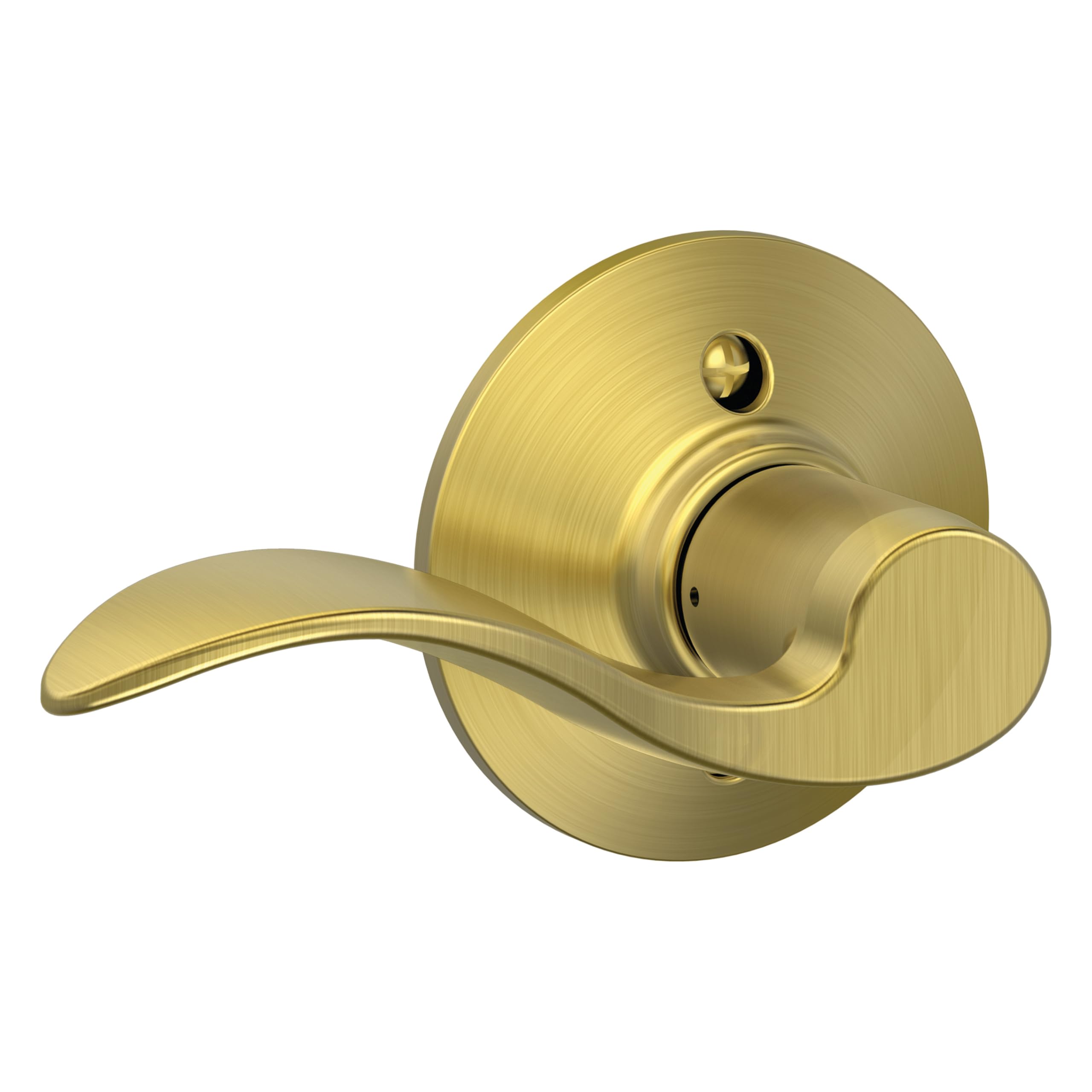 SCHLAGE Accent Non-Turning Dummy Door Handle, Left Handed, Satin Brass