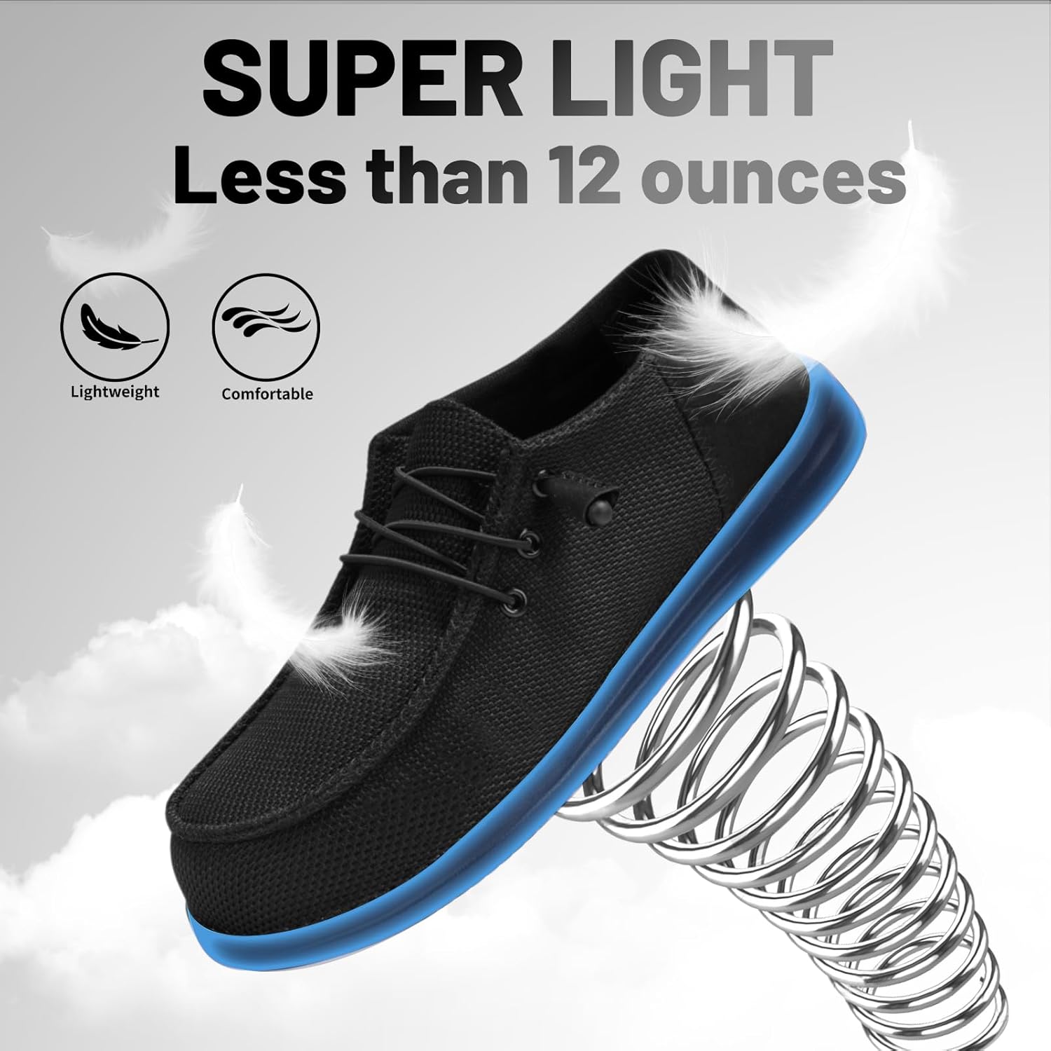 Steel Toe Shoes for Men Lightweight Loafers Slip On Safety Work Shoes Composite Toe Comfortable Non Slip Tennis Dress Sneakers - Image 5