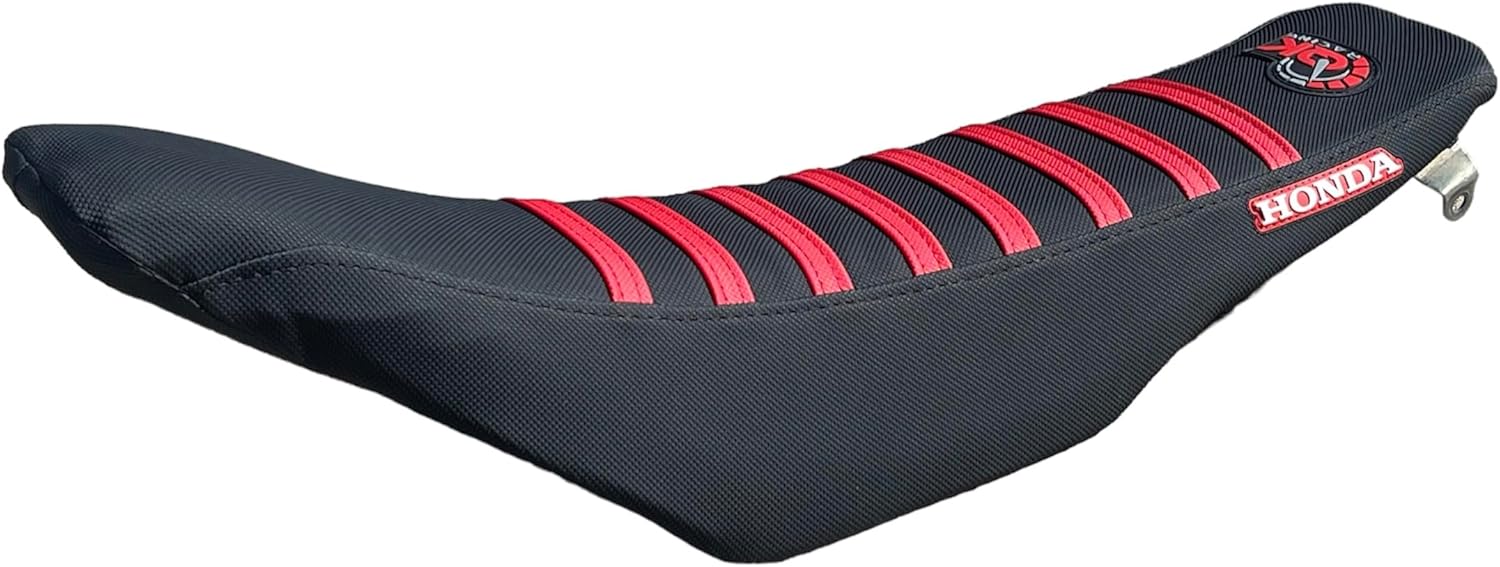 Multi Grip Seat Cover - Compatible Fit for 2004-2009 Hond@ CRF 250 250R Black/Red Ribs