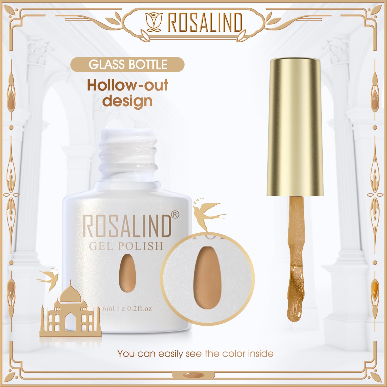 ROSALIND Smalto Semipermanente Unghie Magnetico, 6 Colori Grigio Rosa Viola Rosso Jelly Crystal Cat Eye Smalti Semipermanenti per Unghie, Soak Off UV/LED Smalto Gel Cat Eye Manicure Regalo