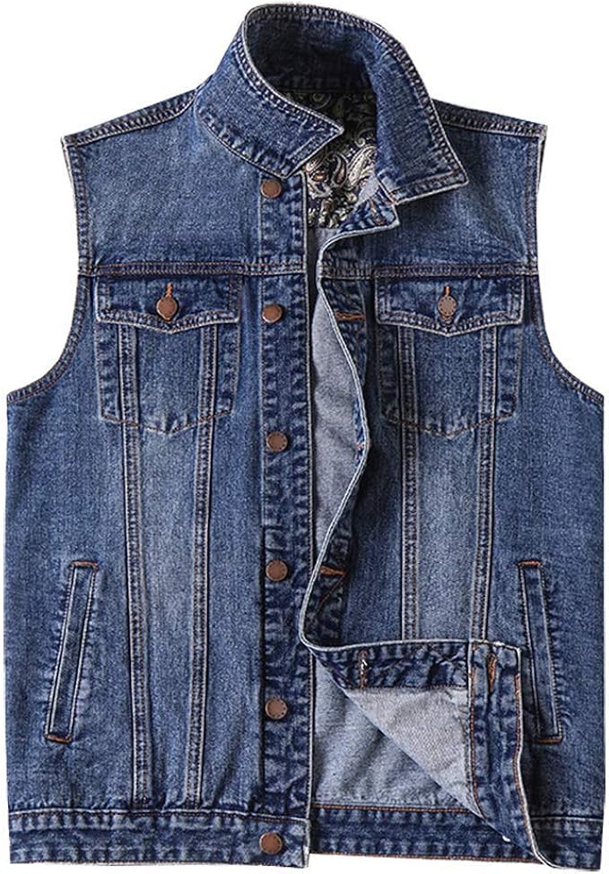 Kedera Men's Casual Button Up Denim 