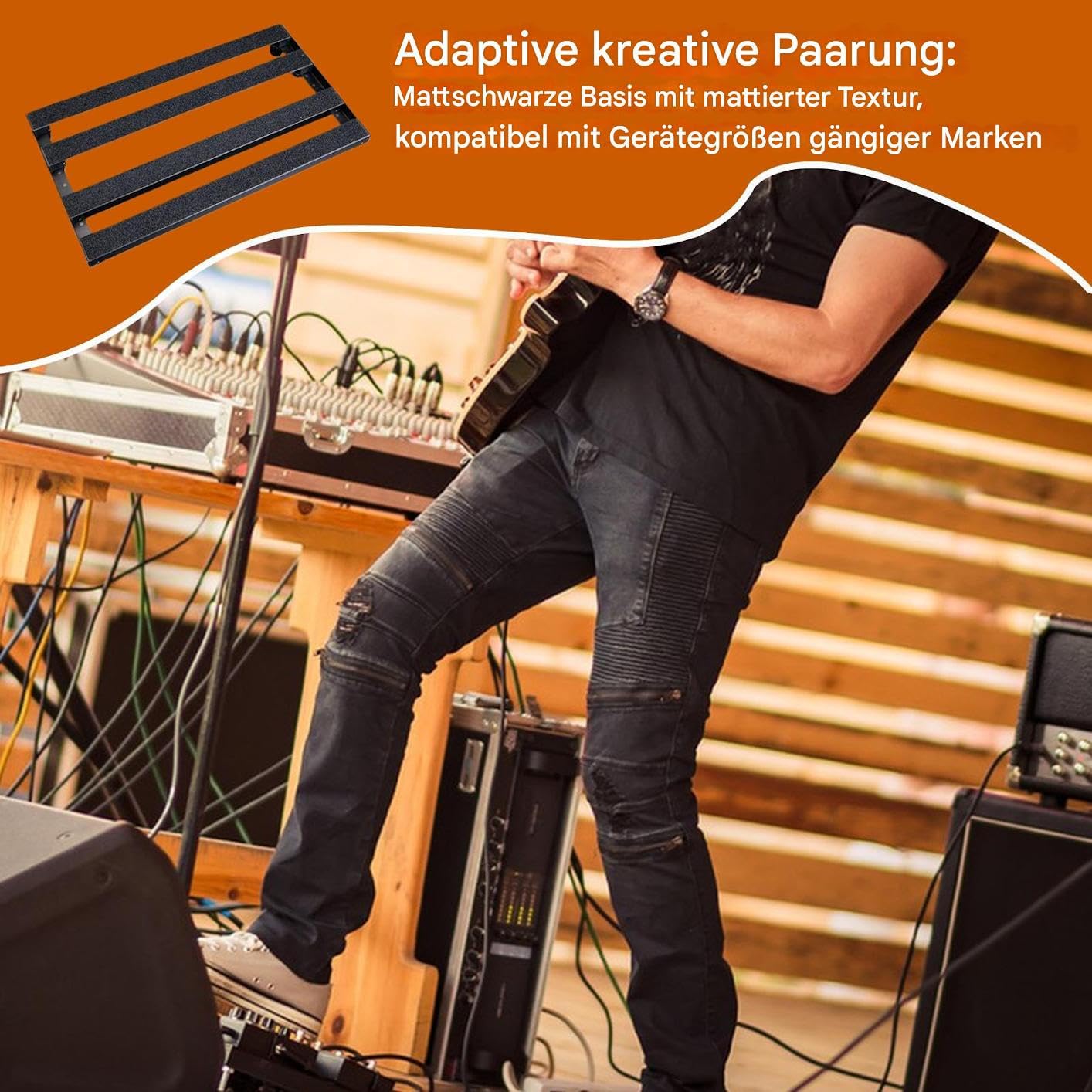 Pedalboard per Chitarra per chitarra di precisione e robusti | Pedalboard Effetti Chitarra In Lega Per palco, studio, amanti della musica, musicisti, professionisti, principianti