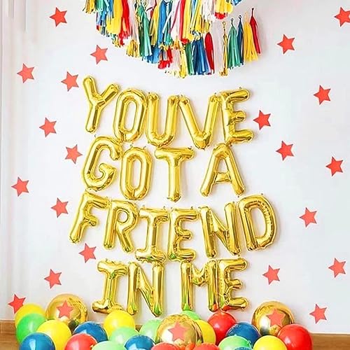 Miniatura 4 de Guirnalda de arco de globos inspirada en Toy Inspired Story y You've Got a Friend In Me, pancarta de globos de historias de dibujos animados,