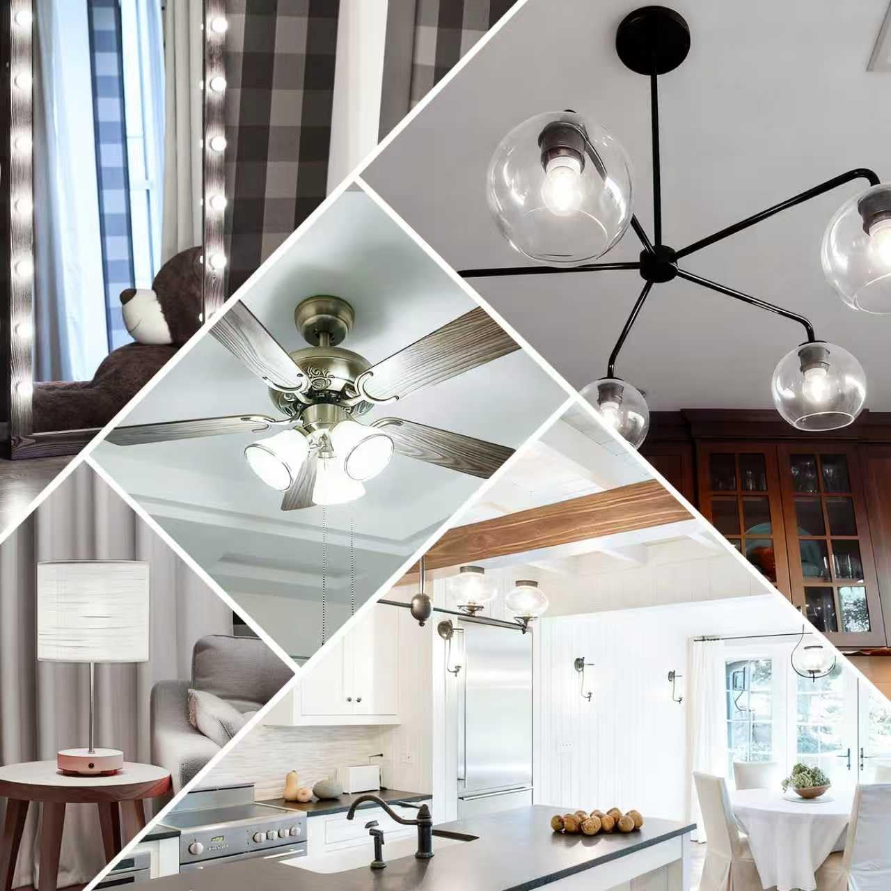 Dimmable E12 LED Bulbs 60 Watt Equivalent, 6 PACK G16.5 Small Globe 6W LED Light Bulbs, Daylight 5000K E12 LED Candelabra Light Bulb 60W for Chandelier, Ceiling Fan, Vanity Lights, 600LM, CRI80+