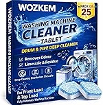 Washing Machine Cleaner Tablets – Deep Cleaning Descaler for Front Load & Top Load Washers | Removes Odor, Residue & Buildup | Drum, Tub & Laundry Seal Cleaner | Easy-Use (Pack Of 25)