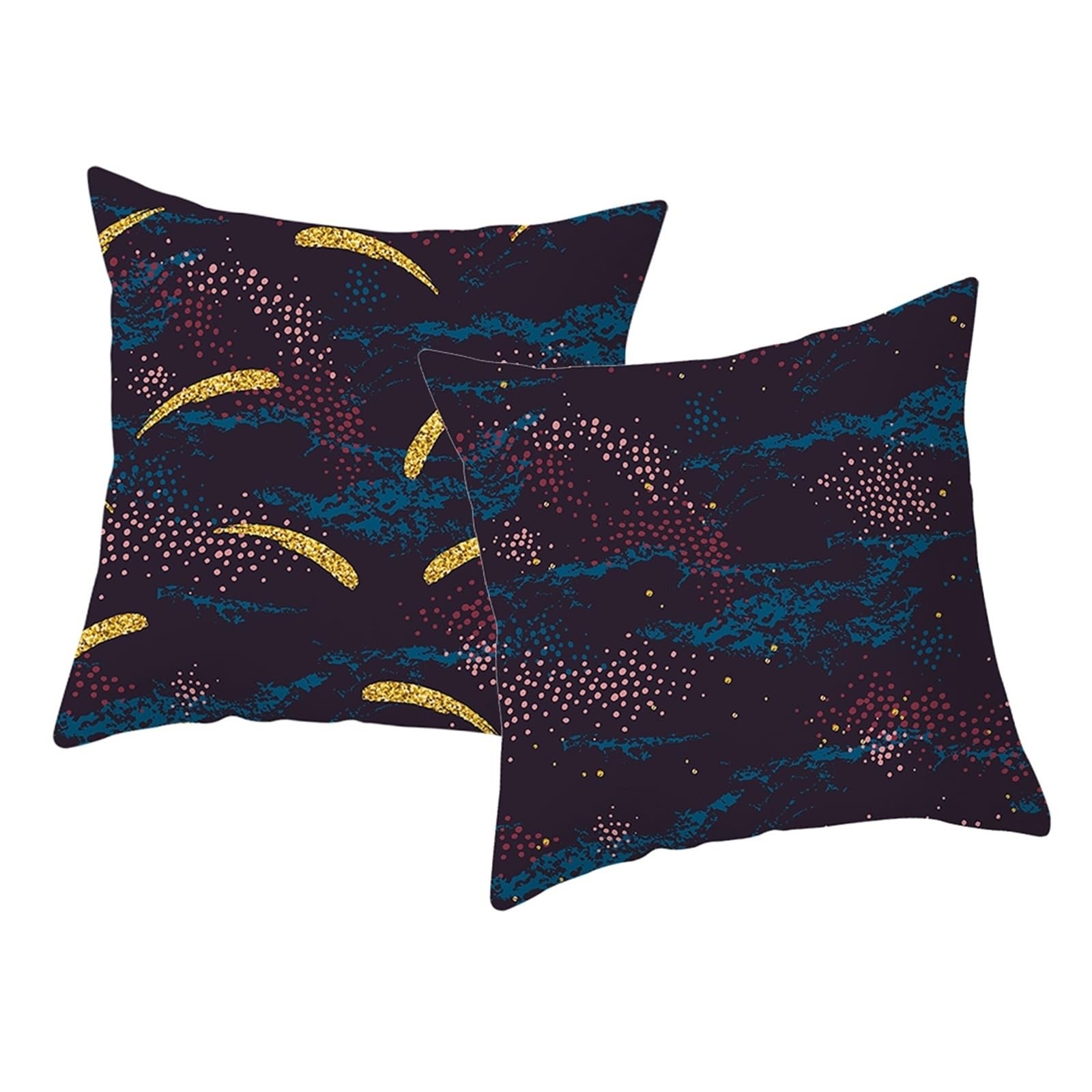 2 fundas de almohada de nube azul oscuro 45x45 cm para cojín de sofá
