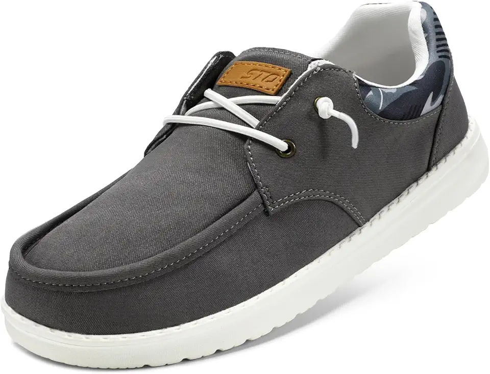 STQ Men's Lace up Loafers丨Orthopedic Ultralight Boat Casual Shoes with Arth Support