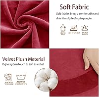 Vista 5 de Dining Chair Seat Covers Set of 6, Stretch Velvet Chair Seat Slipcovers Protector, Removable Washable Kitchen Chair Covers for Dining Room Chairs