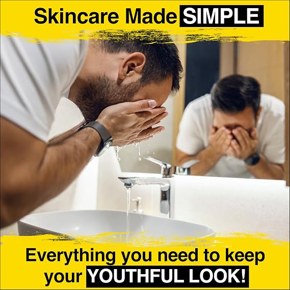Lumin Dynamic Duo, Facial Kit for Men with Charcoal Face Wash & Daily Moisturiser, Hydration & Brightening, 2 Products