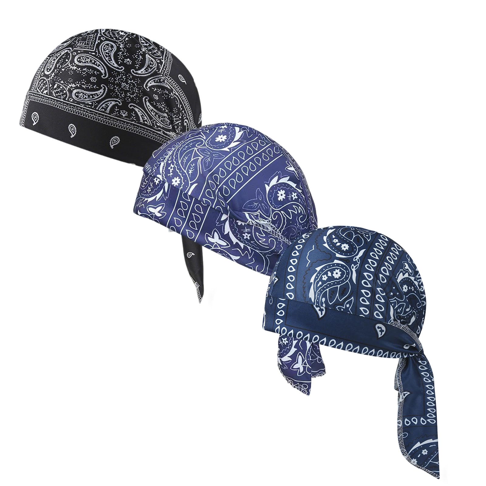 Olygee Women's C Paisley Ooling Headscarf Ap, Lightweight Sweat Wicking Bandana, Motorcycle Helmet Liner Skull Ap For Men (C)