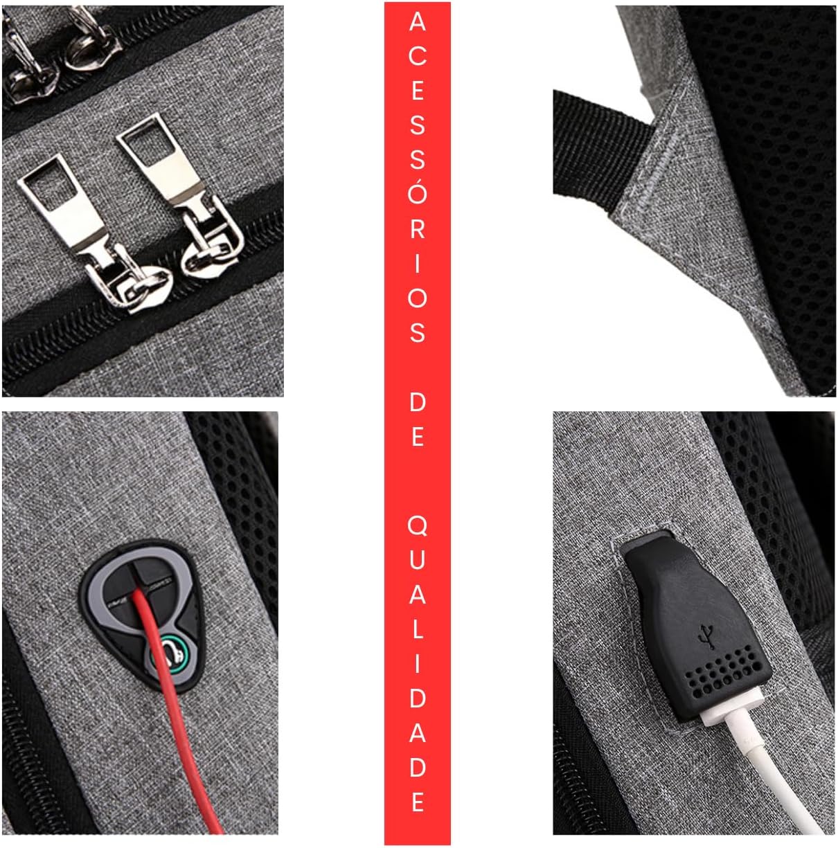 Mochila Executiva Impermeável Usb Senha Resistente Compacta (Preto)