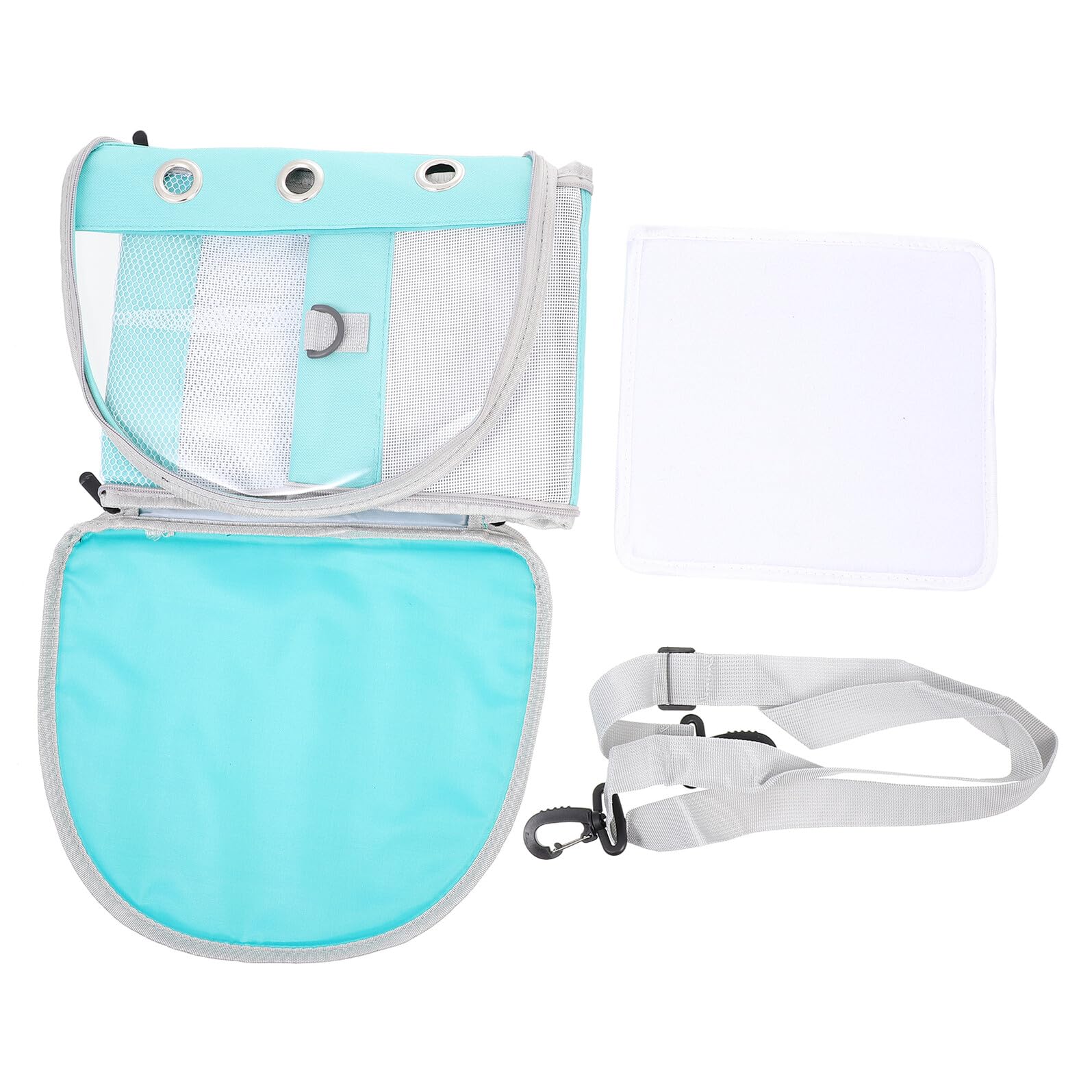 Transport pour petits animaux sac respirant vert avec bandoulière confort