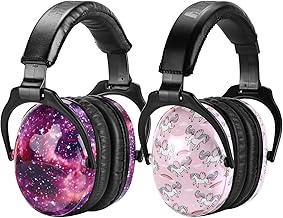 ZOHAN 030 Casque Anti Bruit Enfant Lot de 2, Protection Auditive confortable, Casque Kids Anti Bruit Facilement Réglable Pliable(Galaxie et Licorne)