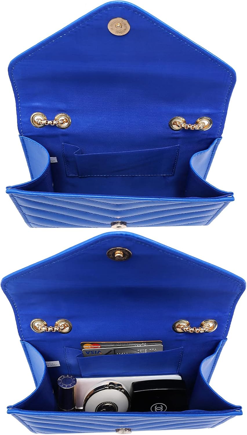 Dasein Women Small Quilted Crossbody Bags Stylish Designer Evening Bag Clutch Purses and Handbags with Chain Shoulder Strap - Image 5