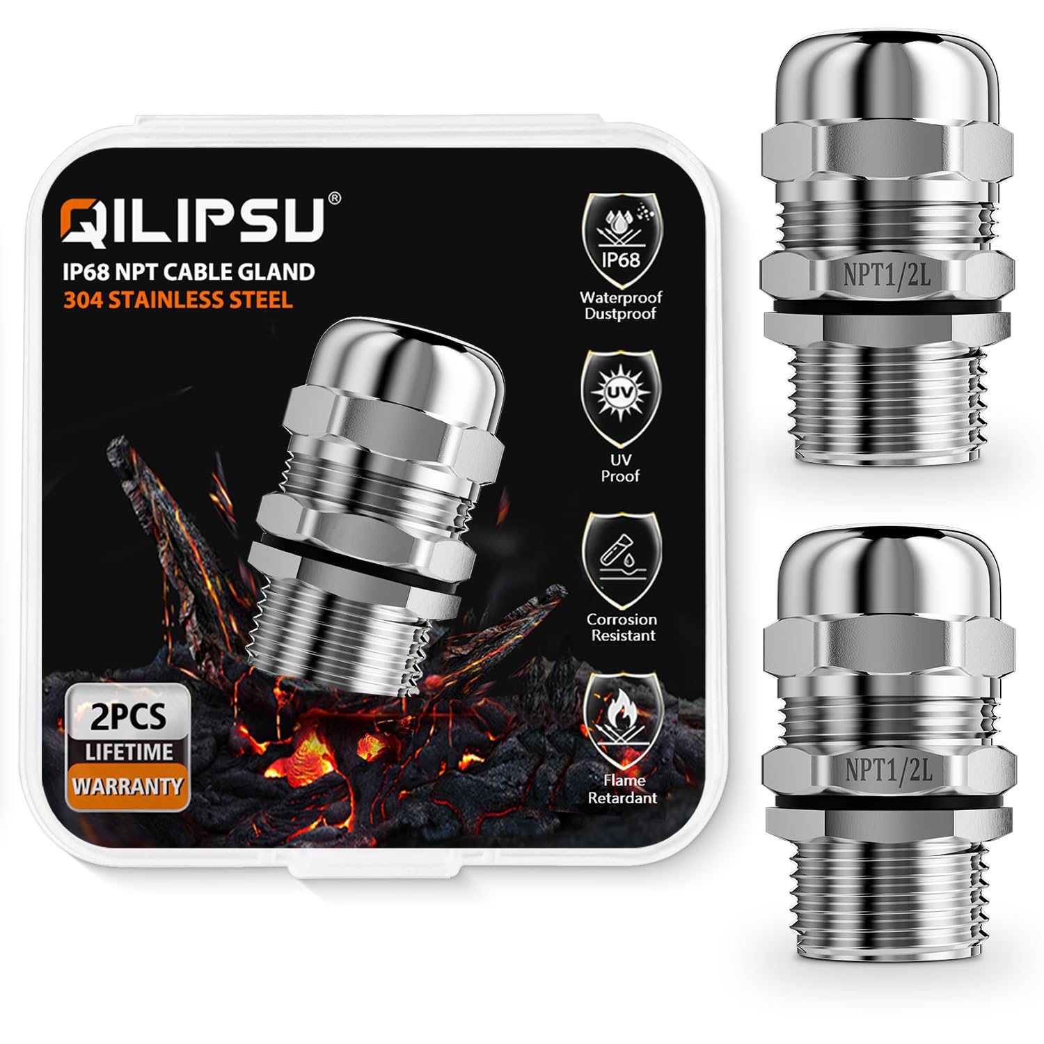 Stainless Steel Cable Glands - Waterproof & Durable -11