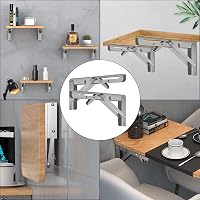 Tesyeux 4 db Fali Konzol Tartó Rozsdamentes Acél Összecsukható Asztal Konzol Fali Polc Tartó Nehéz Terhelésű Konzol Tartó Szögletes Konzol T 6