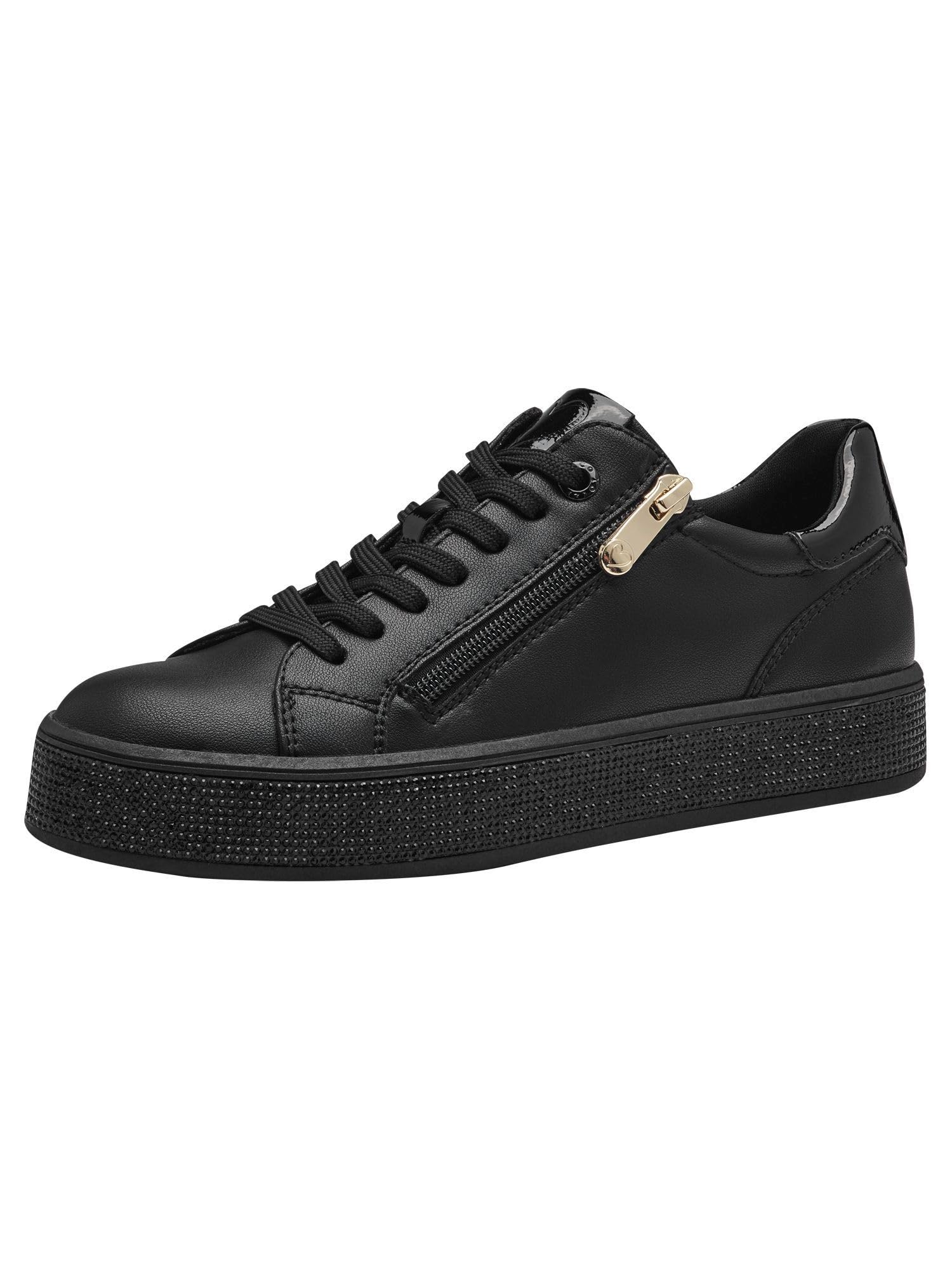 MARCO TOZZI Women's 2-23715-42 Sneaker, Black Comb, 5