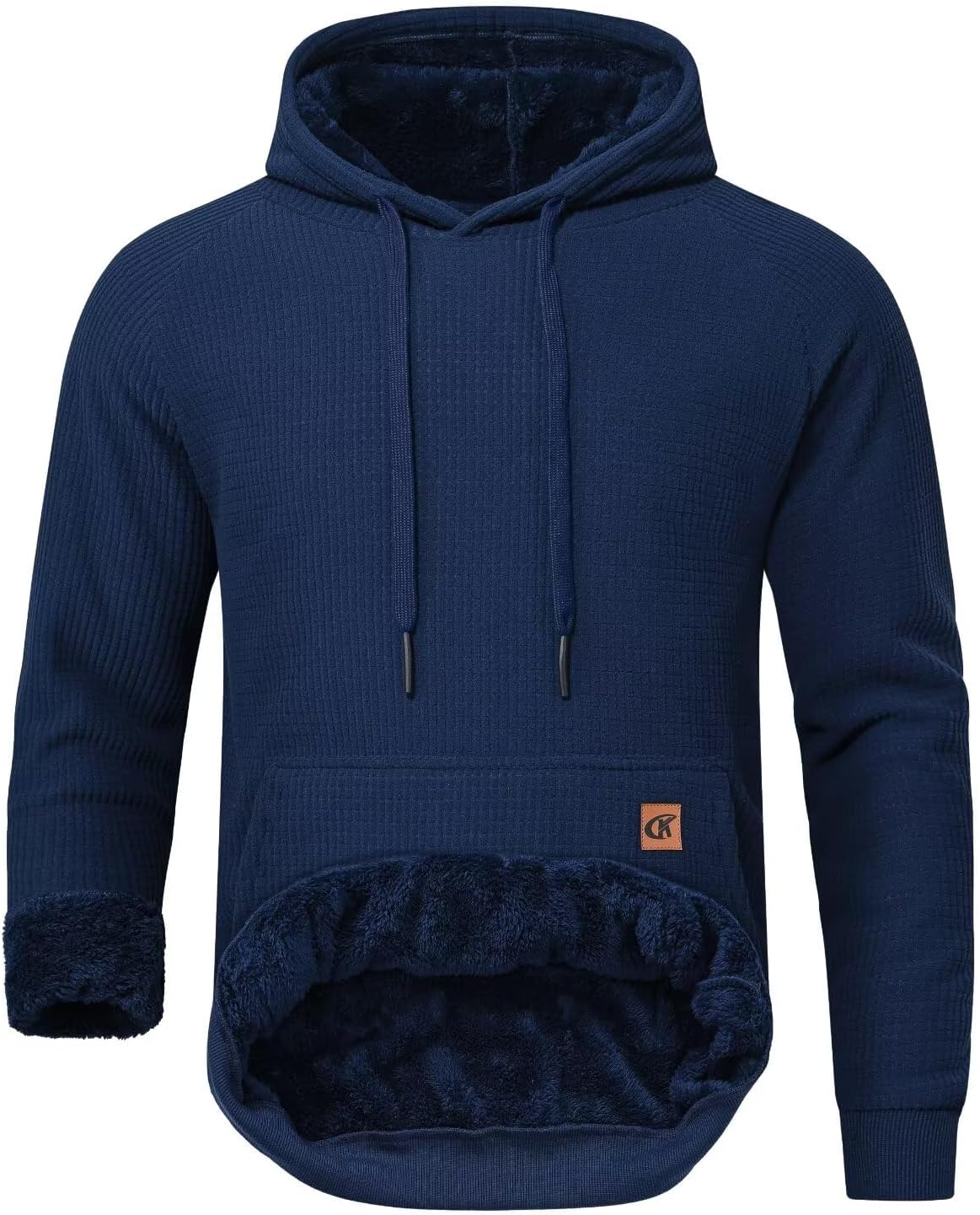 Yundobop Men's Heavy Pullover Hoodies Sherpa Fleece Lined Thick Winter Warm Hooded Sweatshirt with Kangaroo Pocket