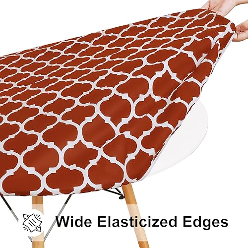 Miniatura 313 de Smiry - Mantel redondo de vinilo ajustable con bordes elásticos y parte trasera de franela, mantel de vinilo impermeable, lavable, diseño enrejado