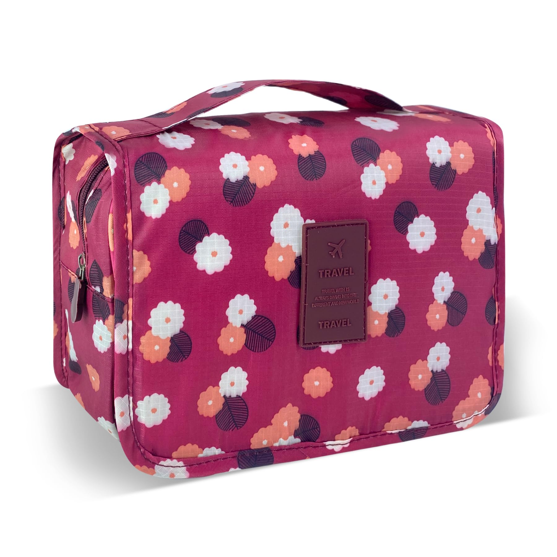 Lcsmaokin Large Capacity Toiletry Bag Travel Bag with Hanging Hook for Men and Women Waterproof Travel Cosmetic Bag Bathroom Storage Bag for Brushes