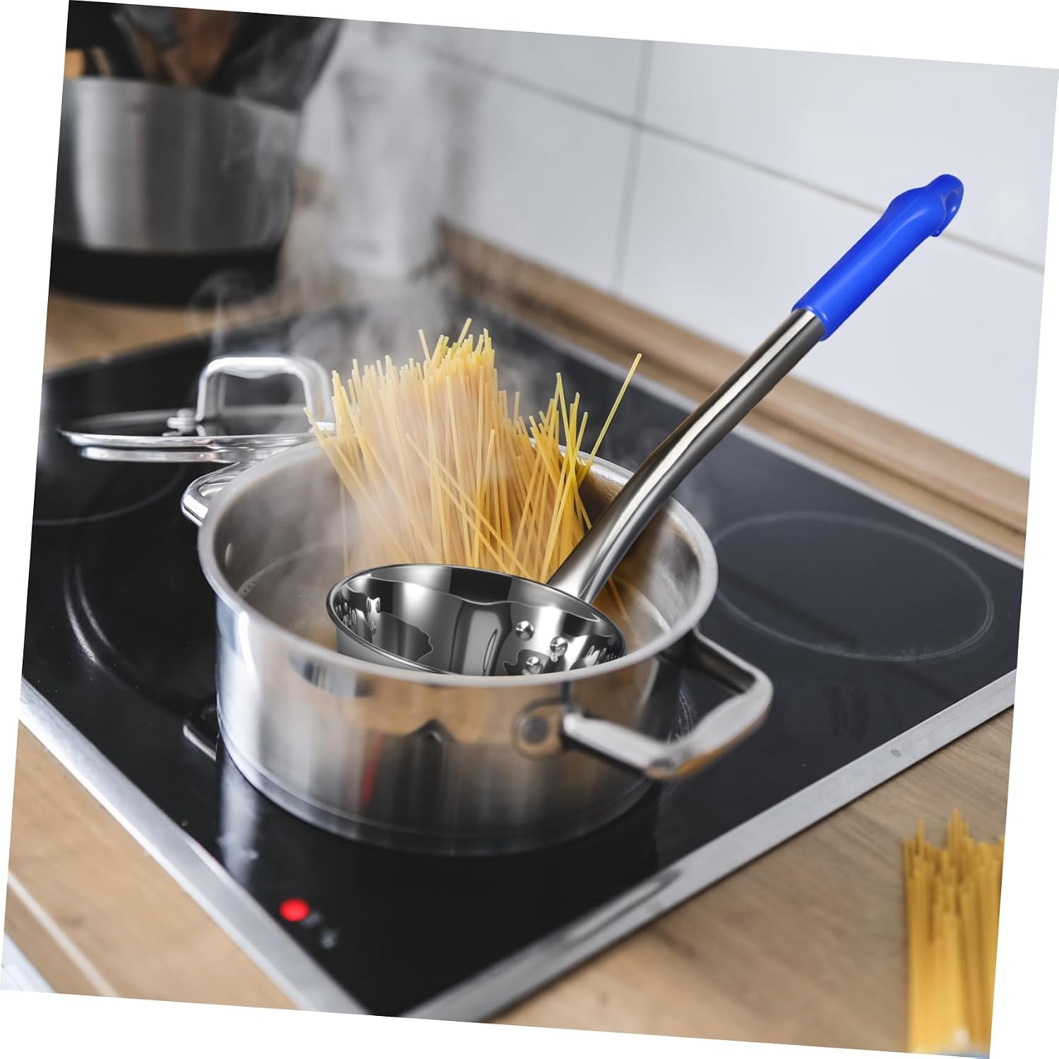 Ciieeo Long Handle Stainless Steel Ladle 600ml for Cooking and Serving
