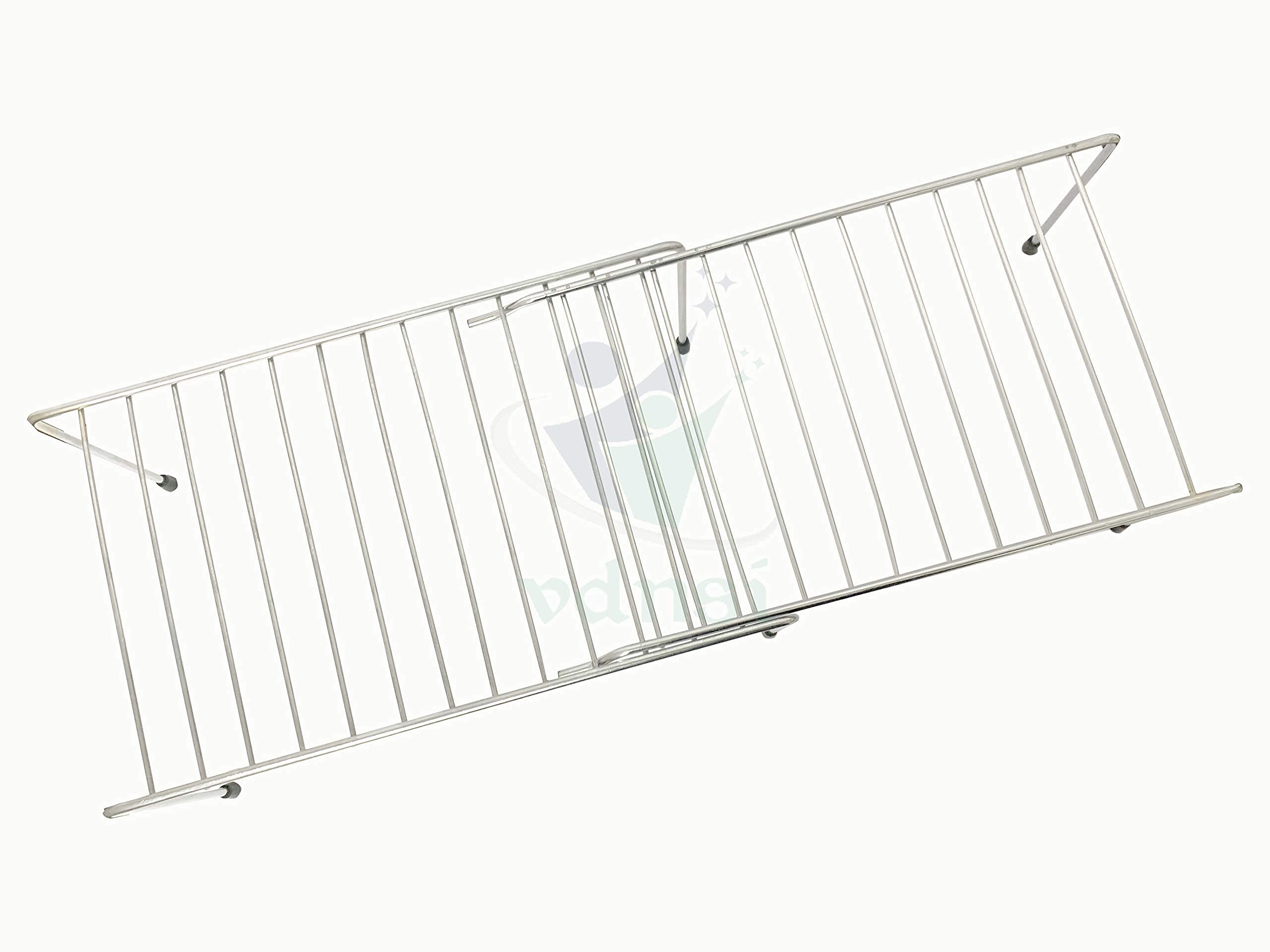 Swadhin Stainless Steel Multipurpose Expandable Dish Rack Storage Shelves for Kitchen Cabinets/Plate Stand/Utensil Rack