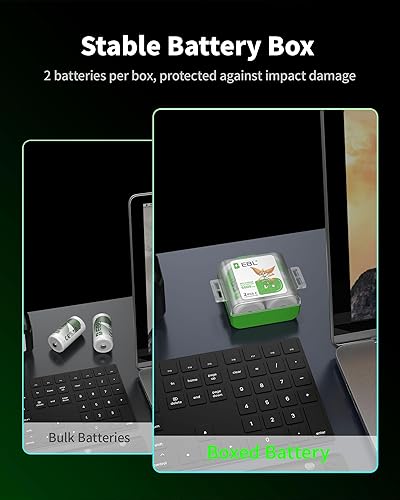 Miniatura 16 de EBL Baterías C recargables de 5000 mAh Ni-MH C, paquete de 8