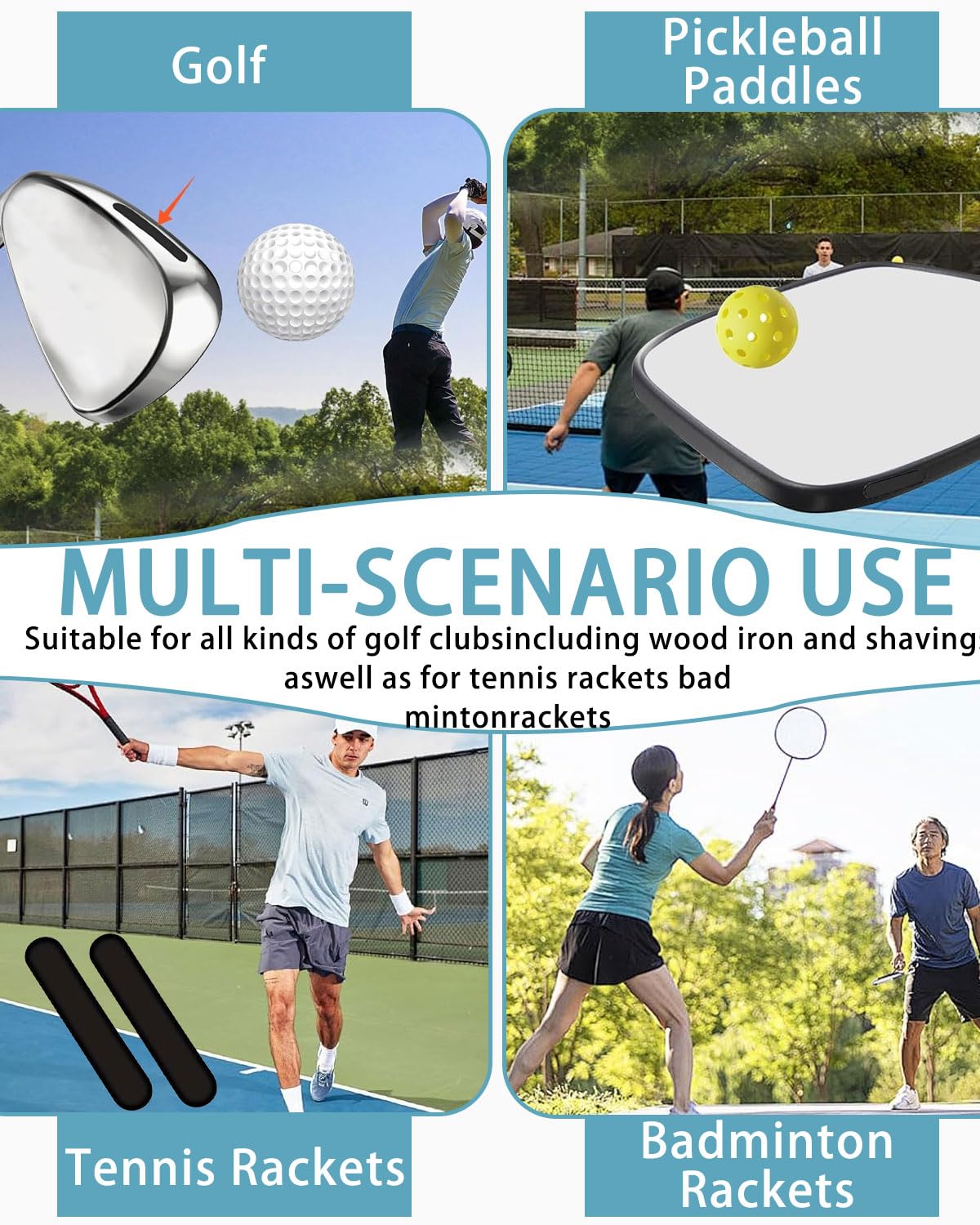 Nastro di Piombo Adesivo, Contrappeso per Racchette Tennis Golf e Pickleball