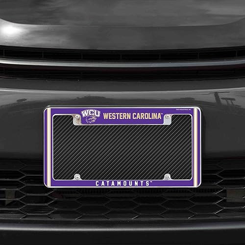 Miniatura 105 de Rico Industries NCAA Classic 12" x 6" Chrome All Over Automotive License Plate Frame for Car/Truck/SUV
