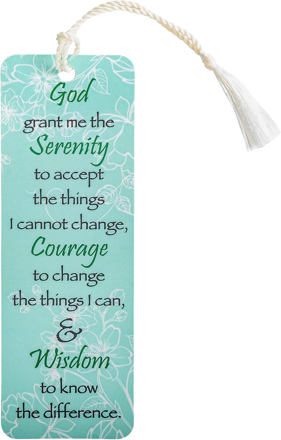 Serenity Prayer 2 x 6 Glossy Paper Bookmark with Tassel Pack of 12