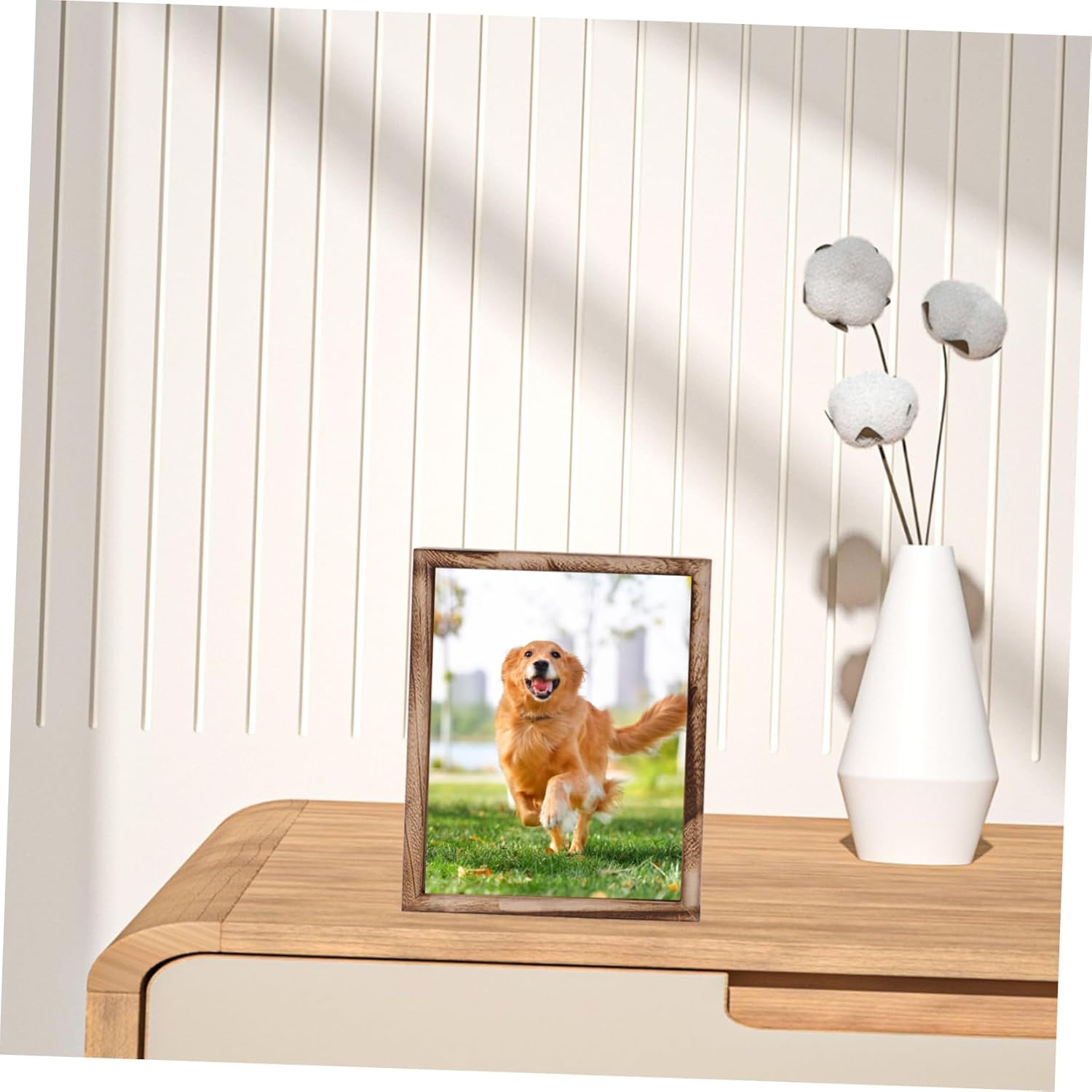 ABOOFAN Medal Display Shadow Box Frame for Awards and Keepsakes Vintage Wooden Holder for Photos Medals and Badges Easy to Install Compact Design for