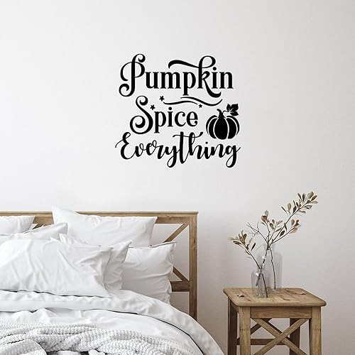 Miniatura 2 de Calcomanía artística de pared con diseño de calabaza, especias, todo, cosecha de otoño, camiones de Acción de Gracias, calcomanías murales de vinilo