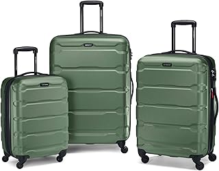 Samsonite Omni PC Hardside Expandable Luggage with Spinner Wheels, 3-Piece Set (20/24/28), Army Green