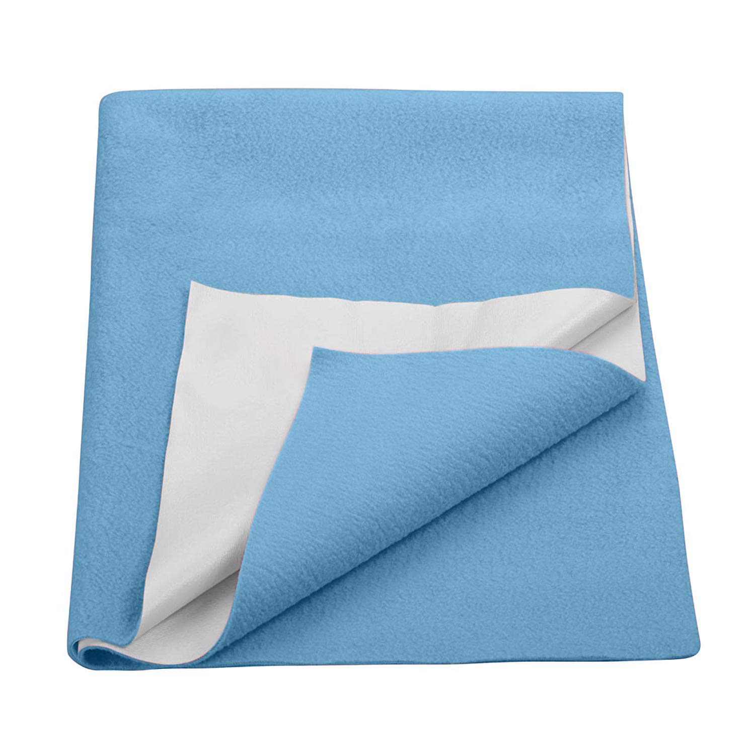 Trance Water Proof Bed Dry Sheets for Kids | Baby Bed Protectors | Mattress Protectors for New Born Children | Bedsheet Cover Mats for Wet (100x70 cm, Medium, Sky Blue) 4