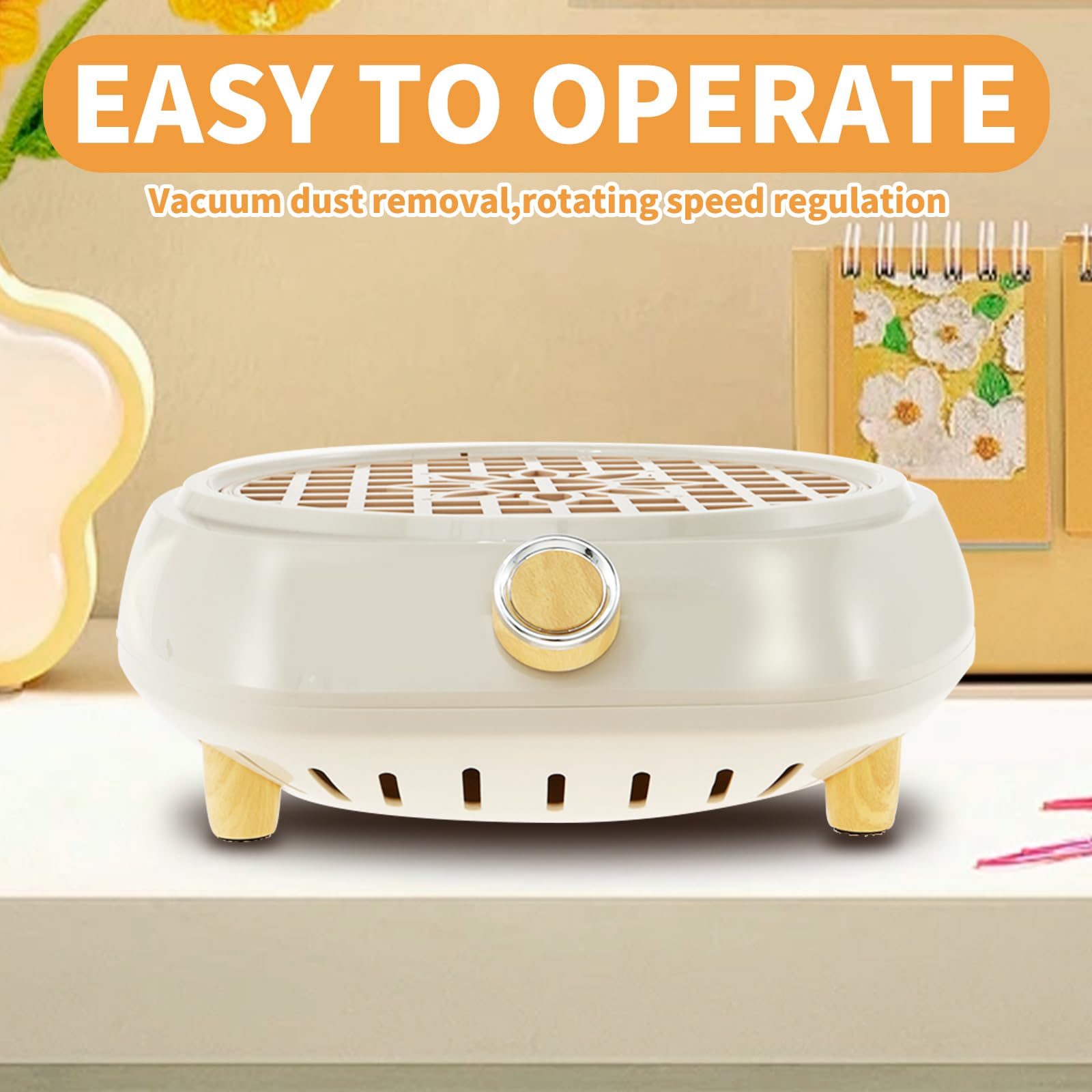 FALESOUL Nail Dust Collector, Powerful Vacuum Fan and Nail Dust Collector Quiet, 100W Powerful Adjustable Speed and Low Noise, Dust Collector Nail Tech Perfect for Acrylic Nail Polishing, Salon & Home