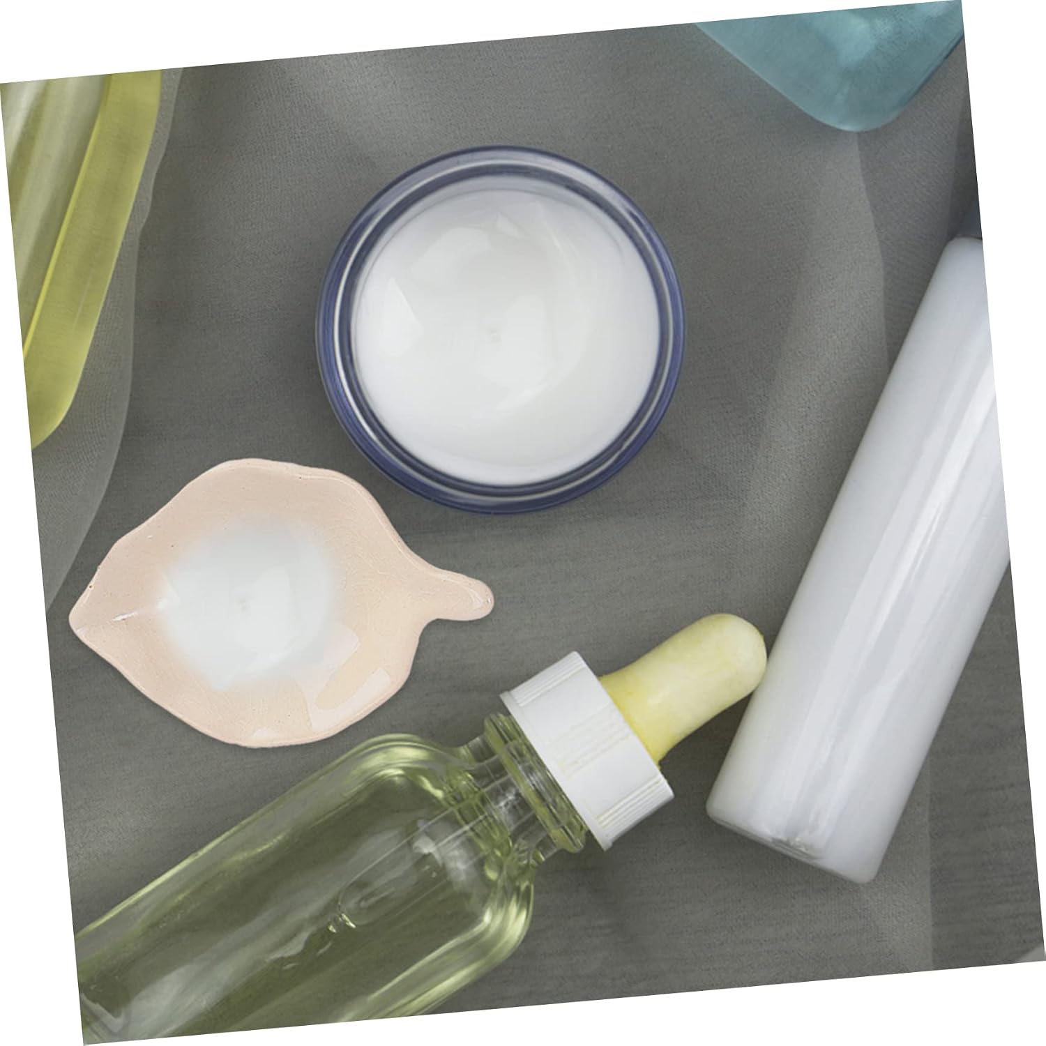 Beavorty 5pcs Ceramic Bowls Small Plates for Beauty Salon Use Smooth Premium Quality for Storing Oils Appetizers More
