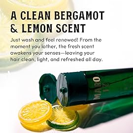  Maro All-In-One Shampoo for Men, Hair and Body Wash, Peptide Formula with Acetyl Tetrapeptide-3 and Tripeptide-2, Bergamot & Lemon Scent, Moisturizing and Refreshing, 8 ounces - 2-Pack