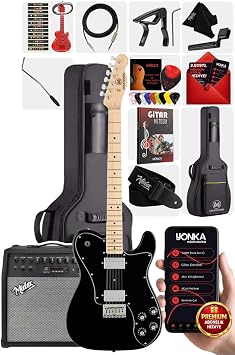 Maxword TLX-60BK-50AMP Telecaster Maple Klavye HH 50W Amfili Elektro Gitar Seti