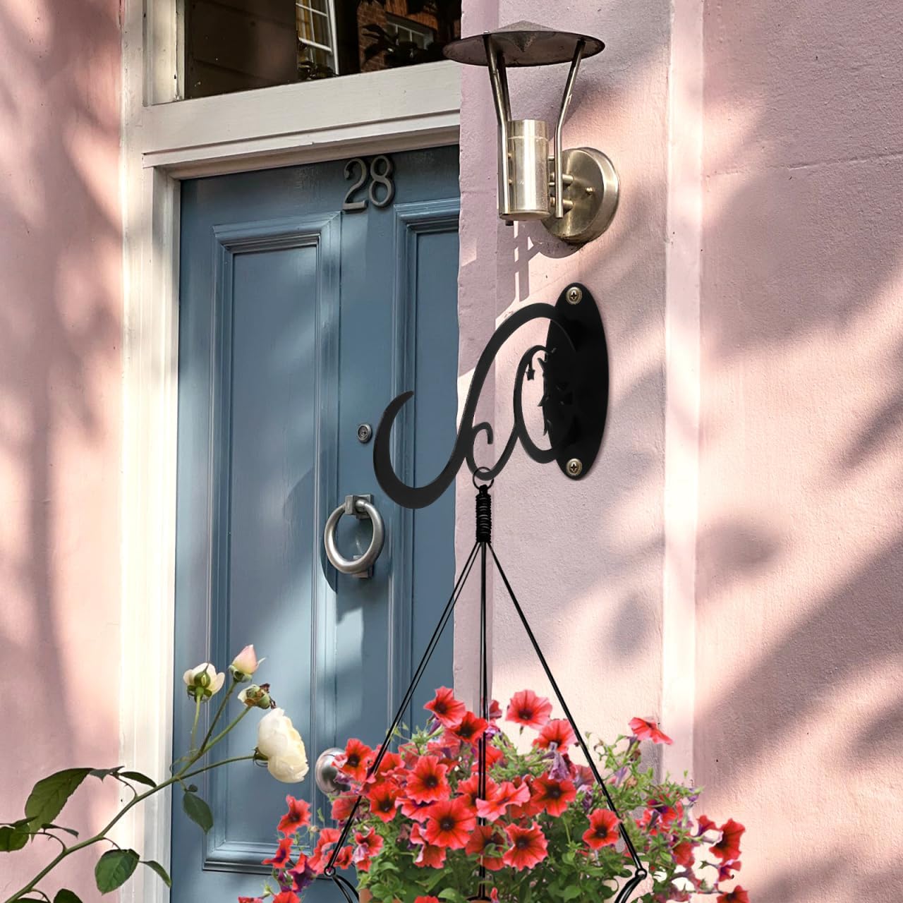 Outdoor Plant Hook Heavy Duty Wall Mounted Hanging Basket Holder for Lanterns Bird Feeders Flower Pots Garden Patio D Cor