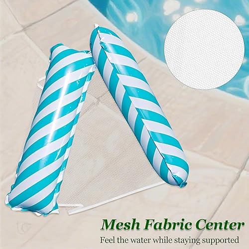 Miniatura 5 de Flotadores de piscina para adultos, hamaca inflable multiusos 4 en 1, flotadores de piscina, hamaca de agua, flotadores para piscina