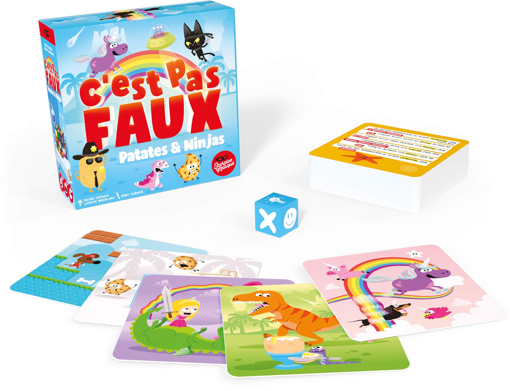 Scorpion masqué: C'est pas faux - Jeu de société Patates & Ninjas 7+ ans 3-7 joueurs 15 min